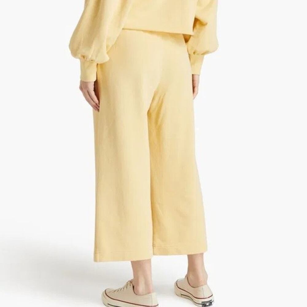 Frame Cropped French Cotton - Terry Track Pants Size L - Picture 3 of 7